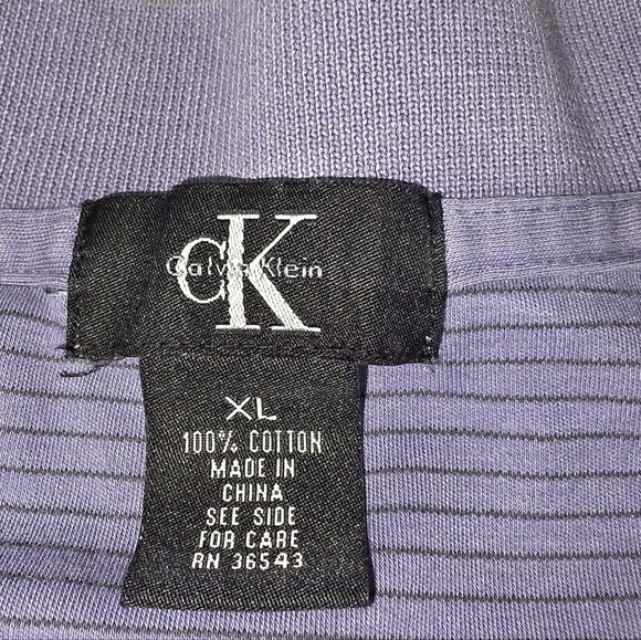 Calvin Klein Men's Purple/Lavender Polo Golf Shirt 100% Cotton XL Preppy Resort - Picture 3 of 7